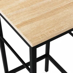Lot 2 tabourets de bar style industriel bois et métal