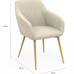 Lot chaises et fauteuils de table avec pied effet bois