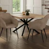 Lot chaises et fauteuils de table taupe