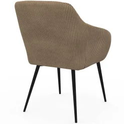 Lot chaises et fauteuils de table taupe