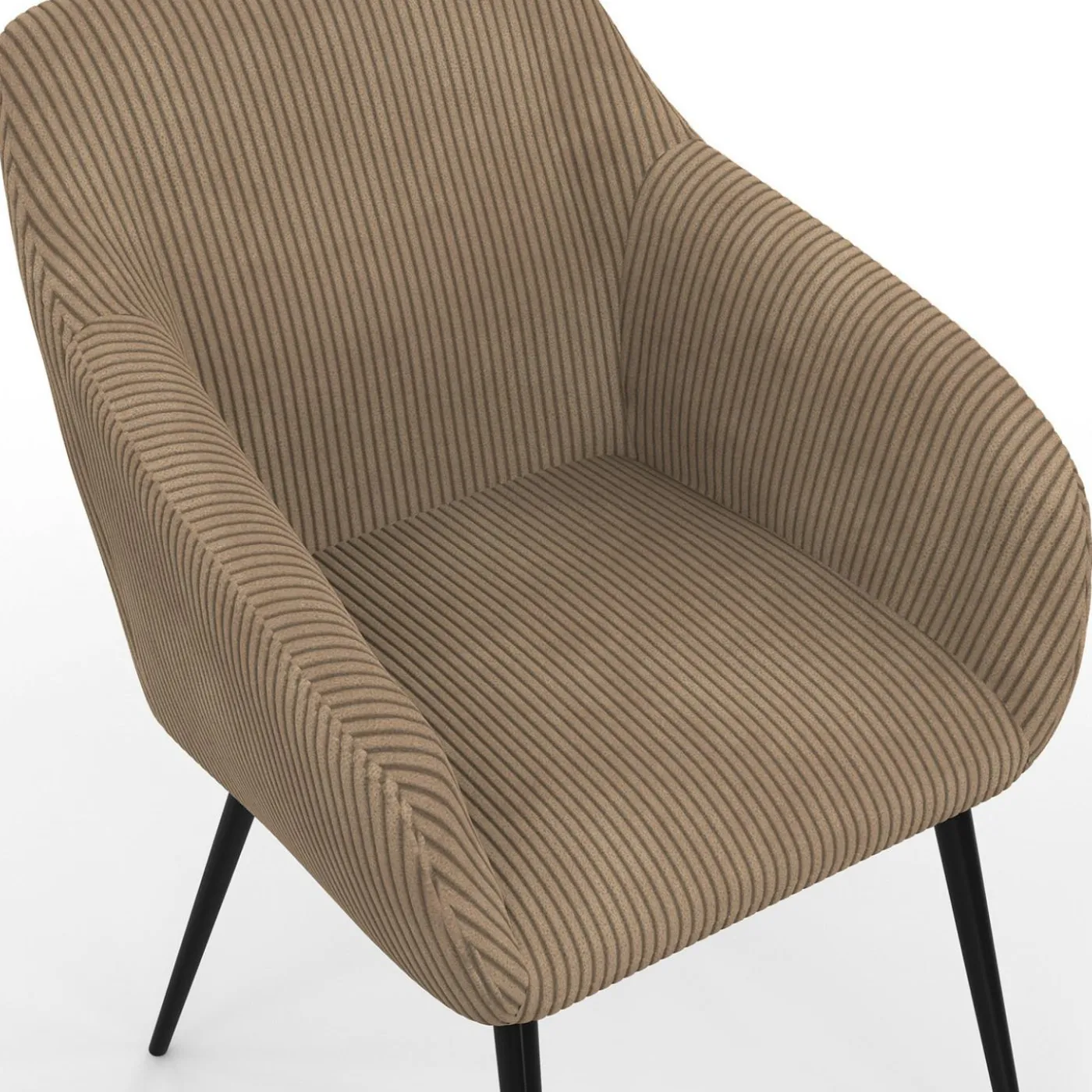 Lot chaises et fauteuils de table taupe