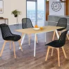 Lot de 4 chaises ajourées noires design
