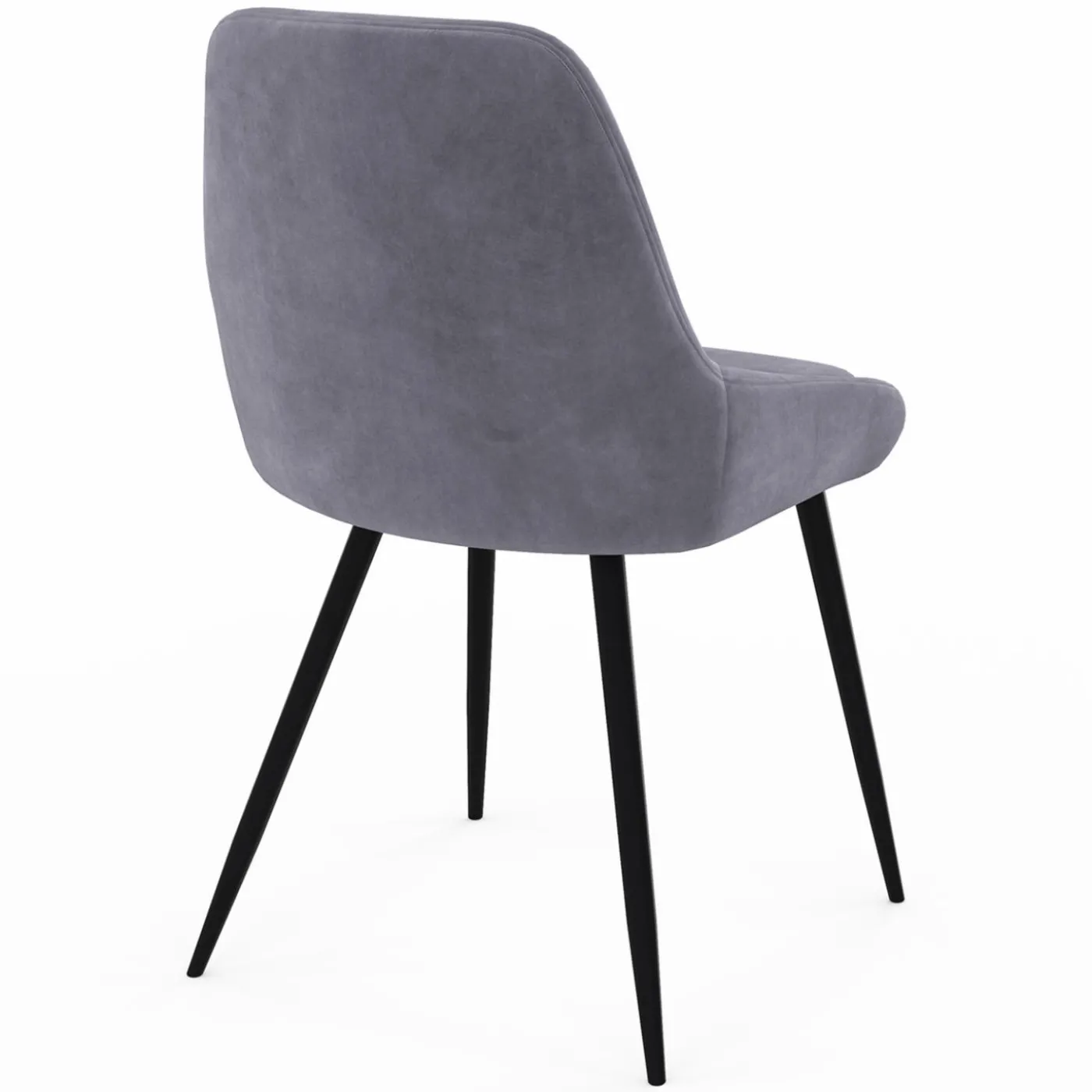 Lot de 4 chaises avec accoudoirs en velours gris clair
