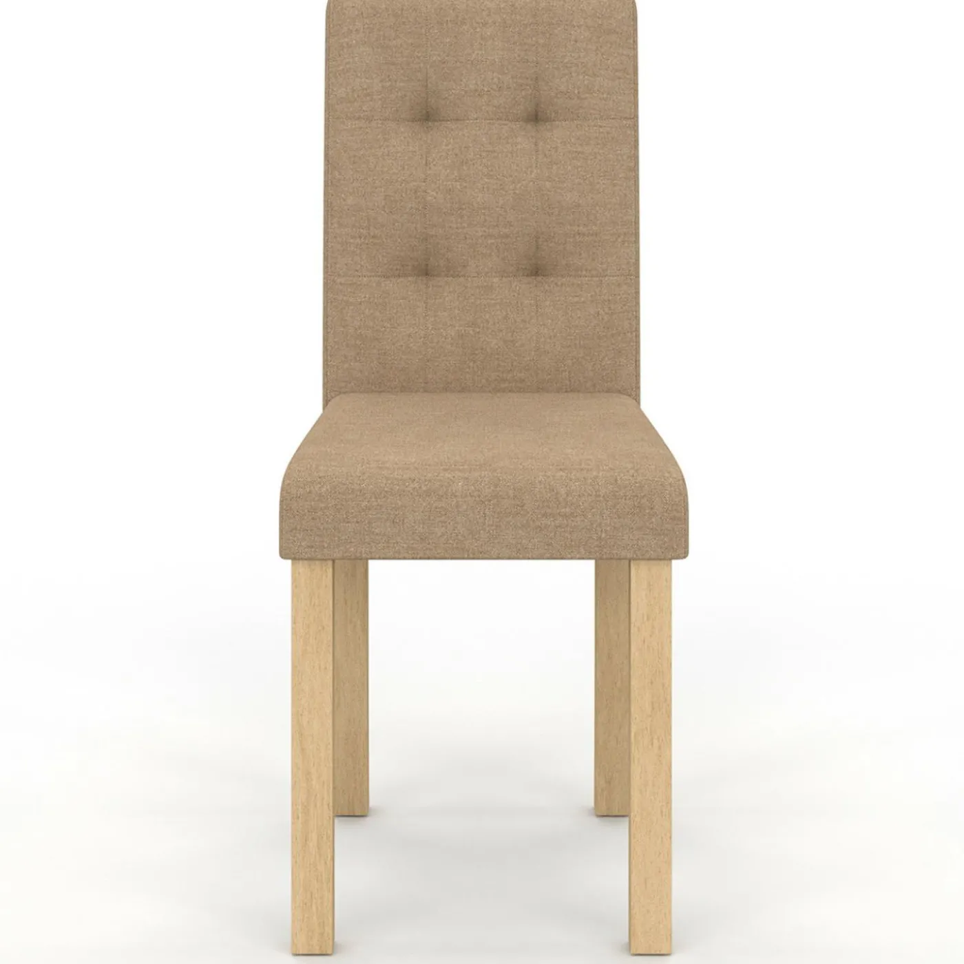 Lot de 6 chaises capitonnées tricolore taupe, beige et marron