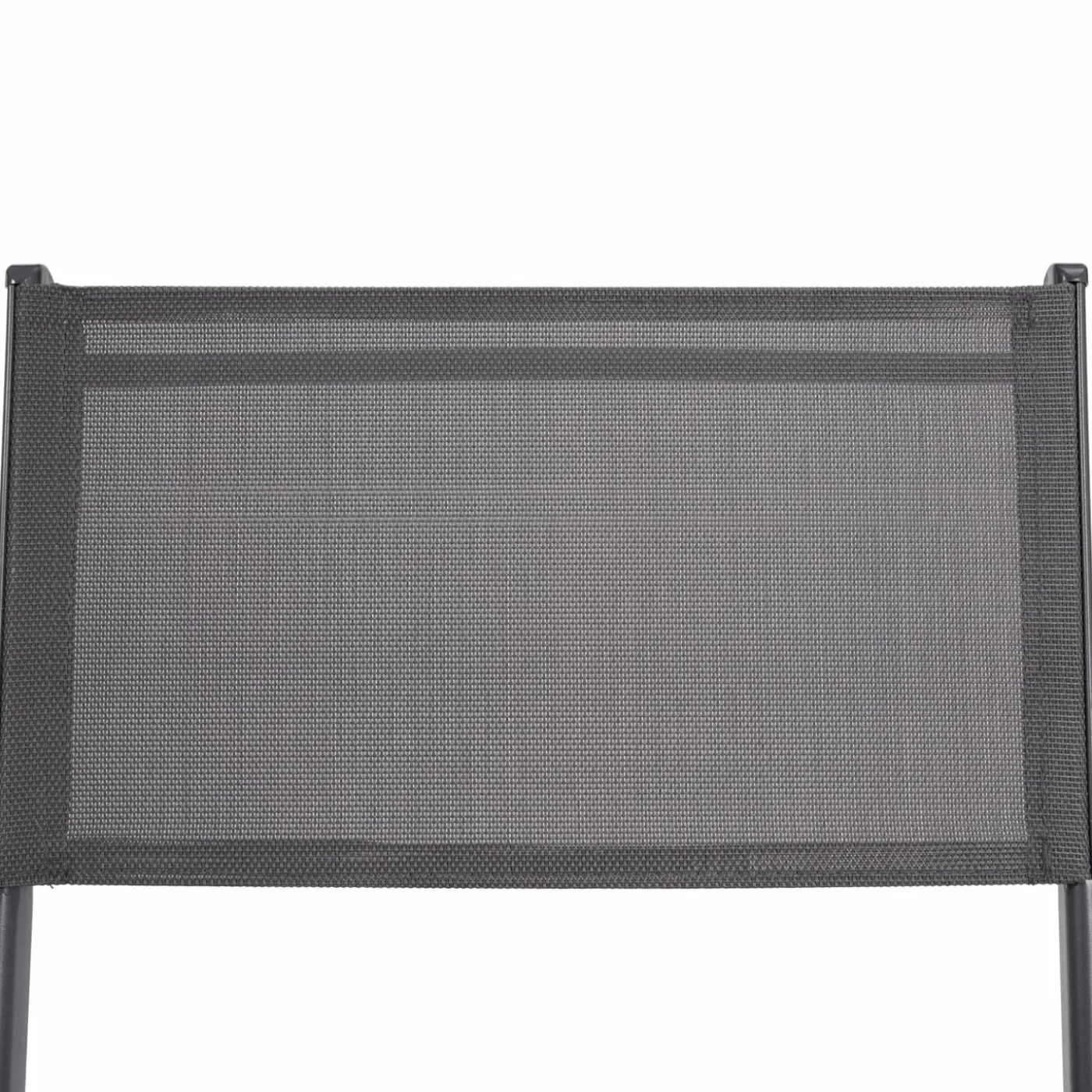Lot de 4 chaises de jardin pliantes grises en acier et textilène