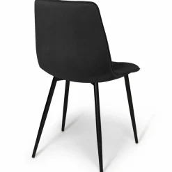 Lot de 6 chaises en velours noir
