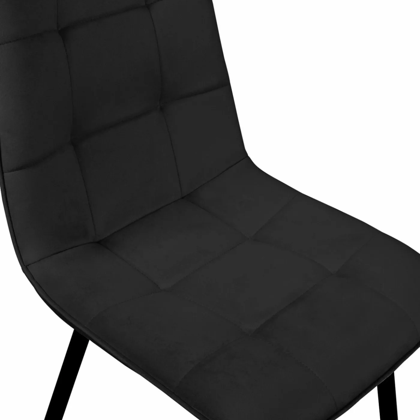Lot de 6 chaises en velours noir