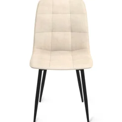 Lot de 6 chaises en velours beige