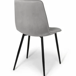 Lot de 4 chaises grises pour salle à manger