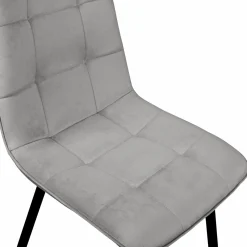 Lot de 4 chaises grises pour salle à manger