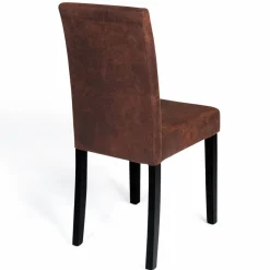 Lot de 6 chaises marron vintage
