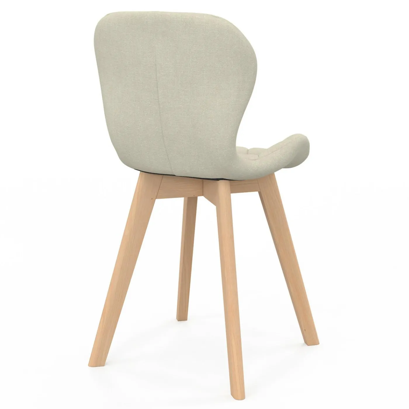 Lot de 4 chaises matelassées gris, terracotta et beige x2