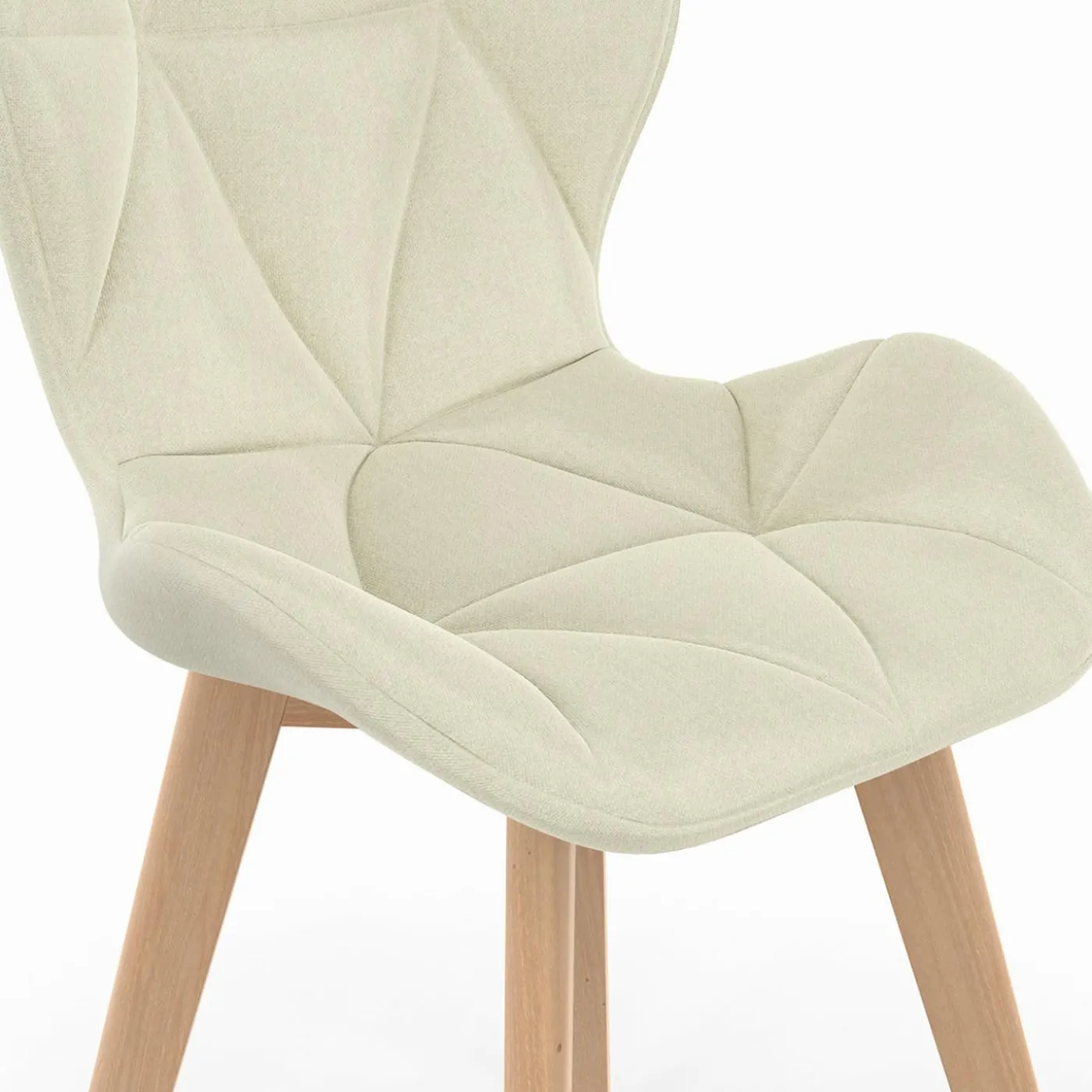Lot de 6 chaises modernes avec assises matelassées en gris, terracotta et beige