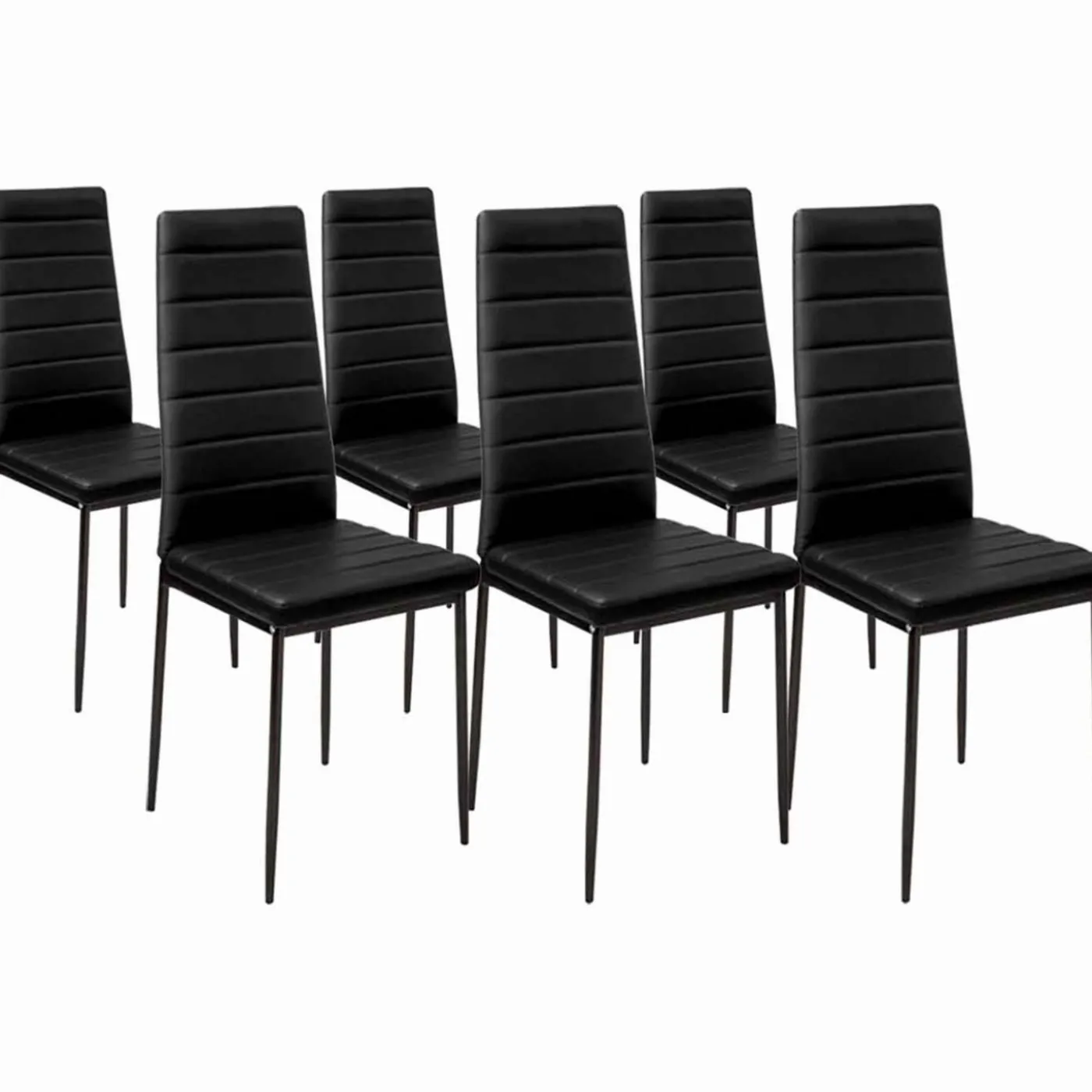 Lot de 6 chaises noires