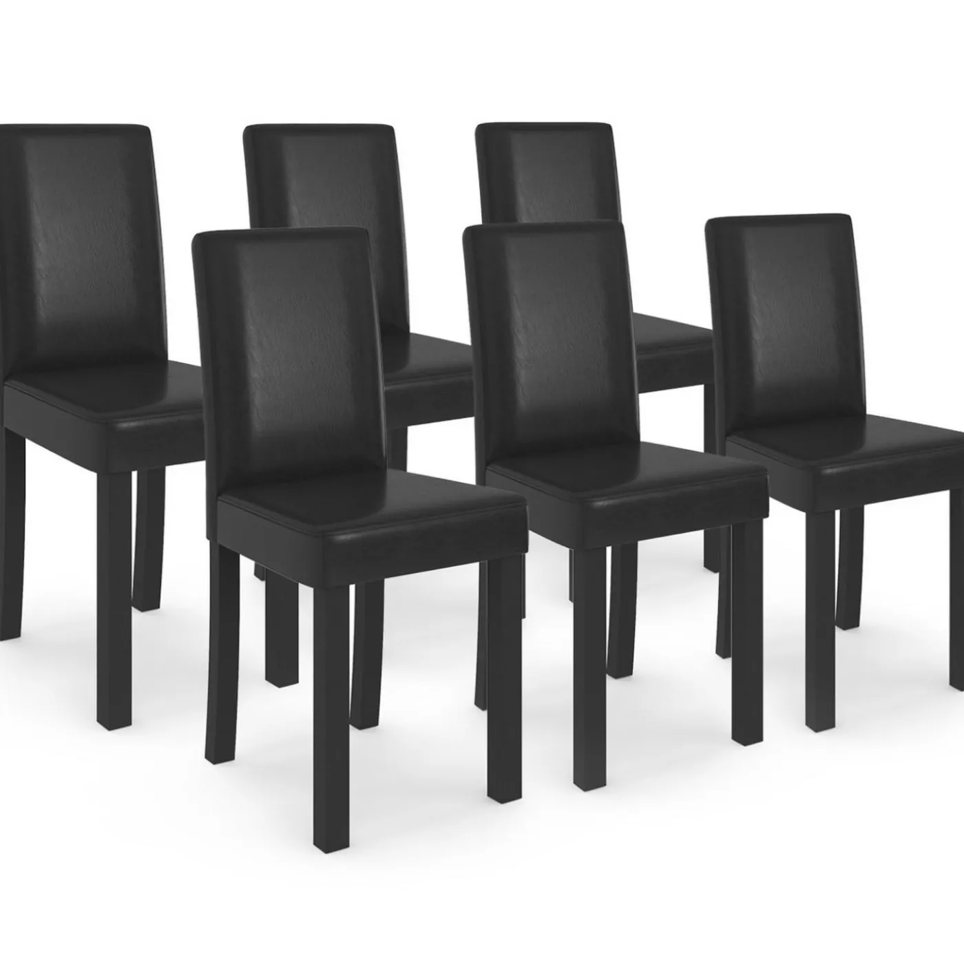 Lot de 6 chaises noires design