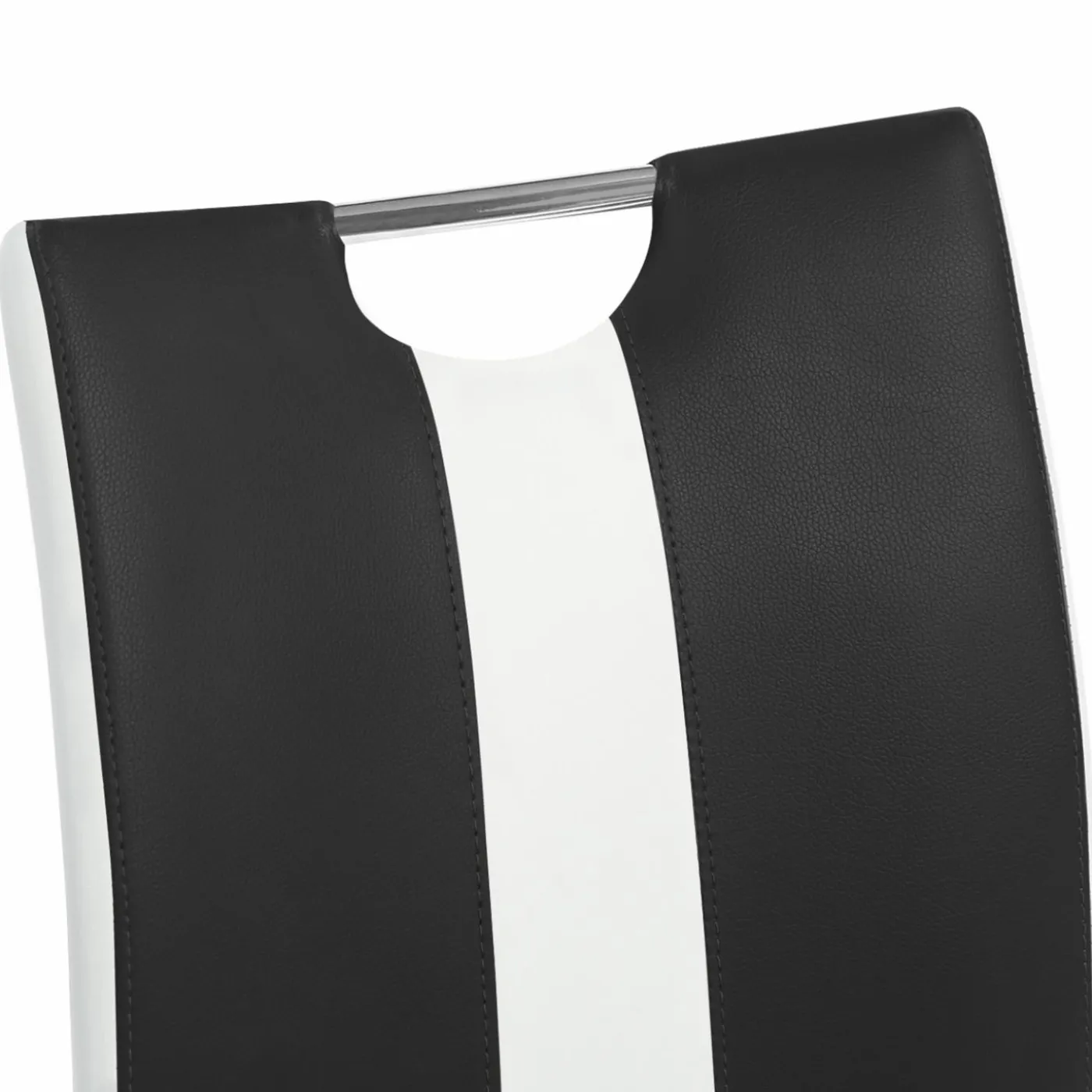 Lot de 4 chaises noires et blanches design