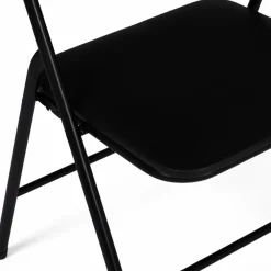 Lot de 4 chaises noires pliantes d’intérieur