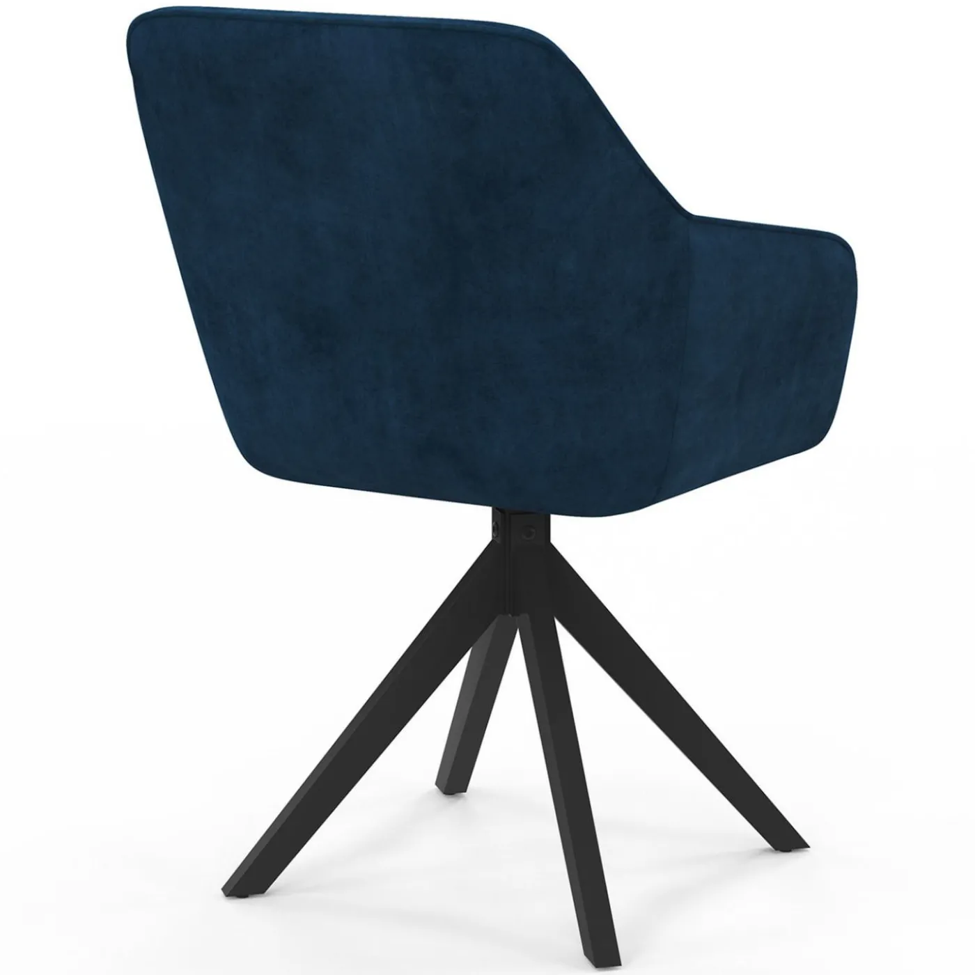 Lot de 2 chaises pivotantes de salle à manger, fauteuils de table en velours bleu