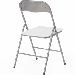 Lot de 6 chaises pliantes blanches d’intérieur