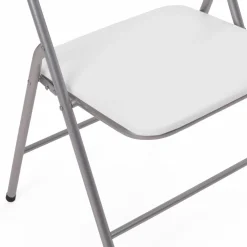 Lot de 6 chaises pliantes blanches d’intérieur