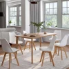 Lot de 6 chaises scandinaves blanches