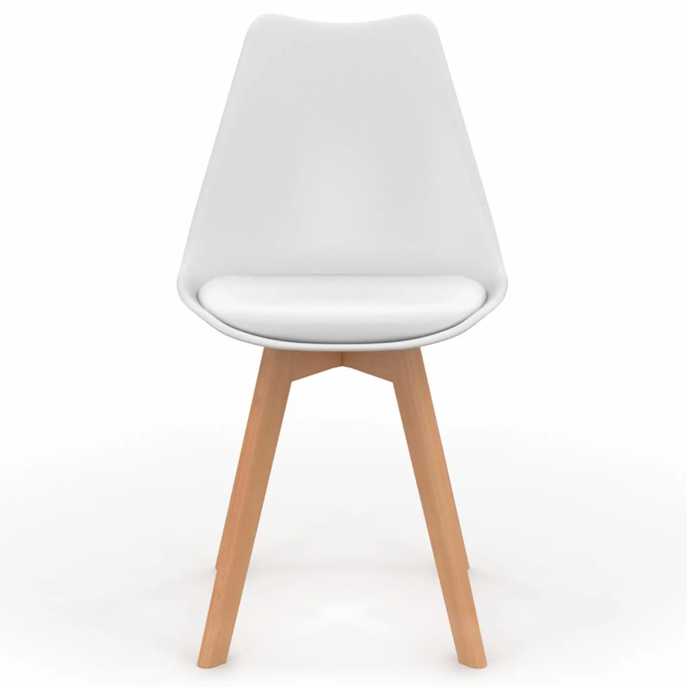 Lot de 6 chaises scandinaves blanches