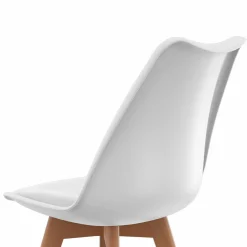 Lot de 6 chaises scandinaves blanches