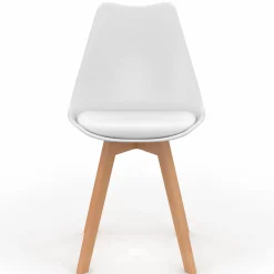 Lot de 4 chaises scandinaves blanches
