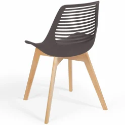 Lot de 6 chaises scandinaves dépareillées dossier ajouré
