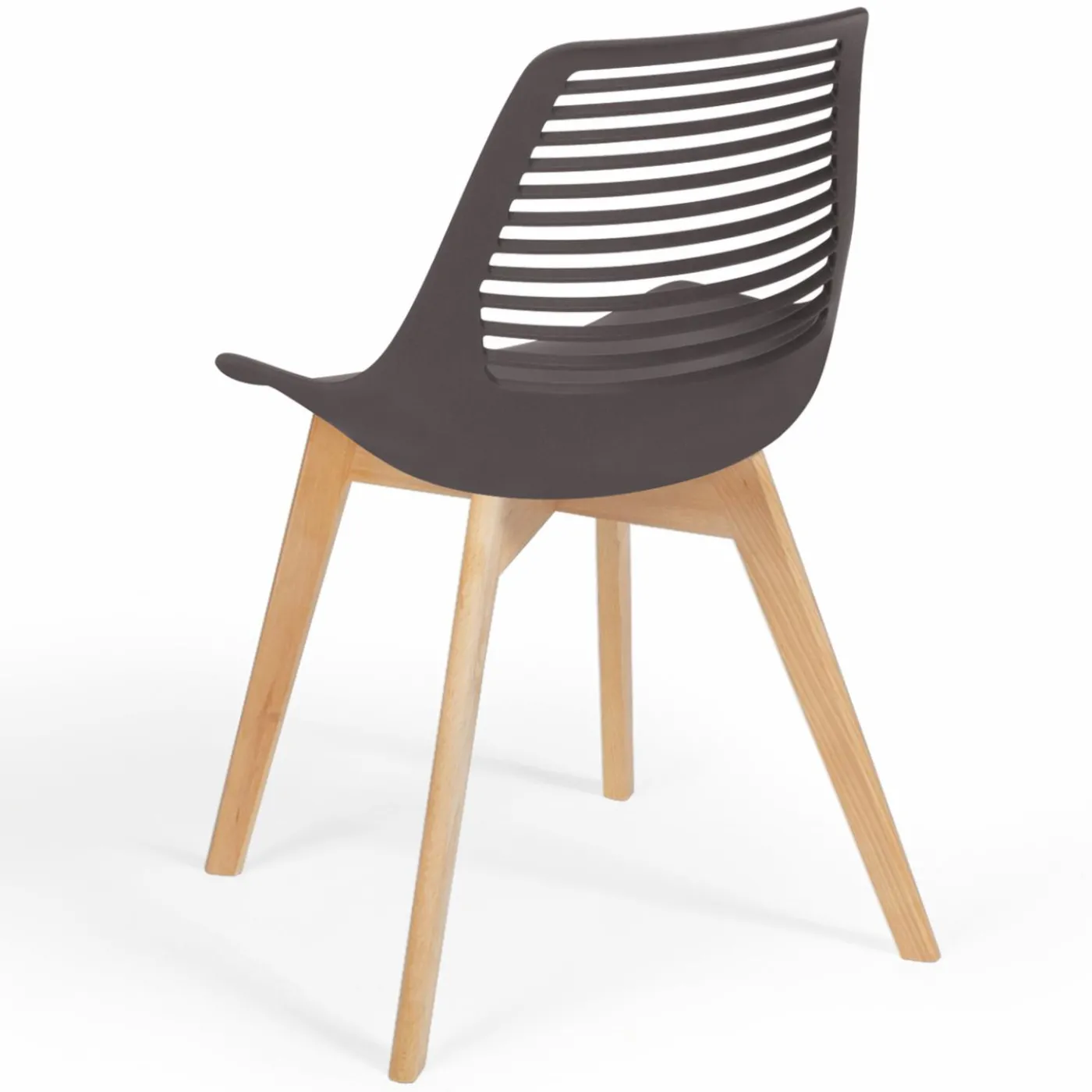 Lot de 6 chaises scandinaves dépareillées dossier ajouré