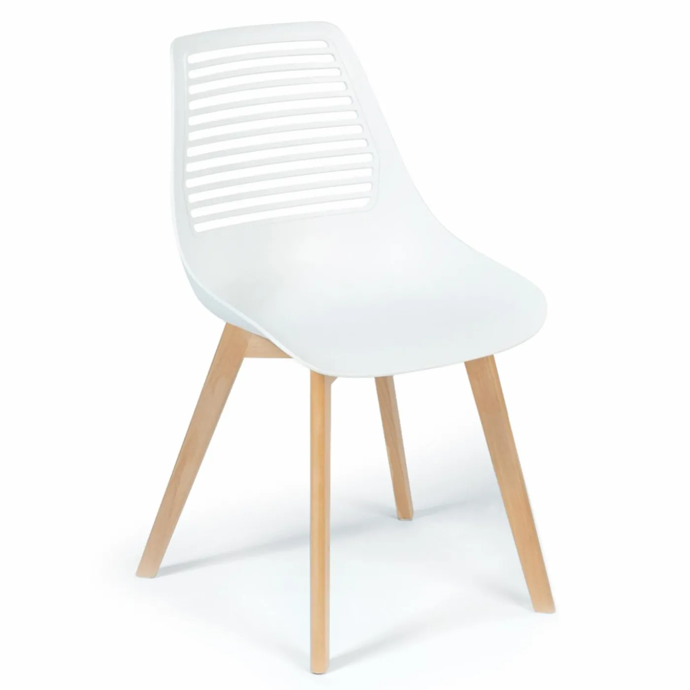 Lot de 6 chaises scandinaves dépareillées dossier ajouré