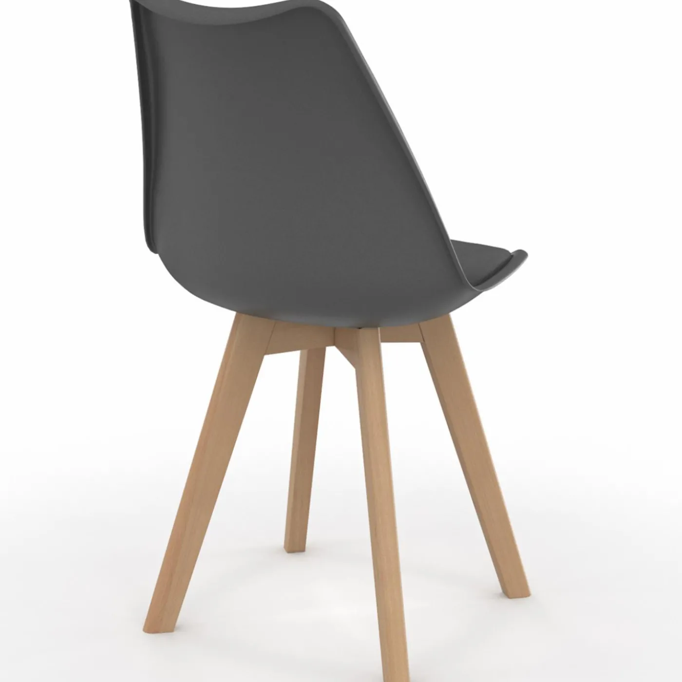 Lot de 6 chaises scandinaves mix color bleues, grises et jaunes