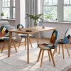 Lot de 4 chaises scandinaves patchwork multicolore