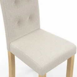 Lot de 6 chaises scandinaves capitonnées beiges