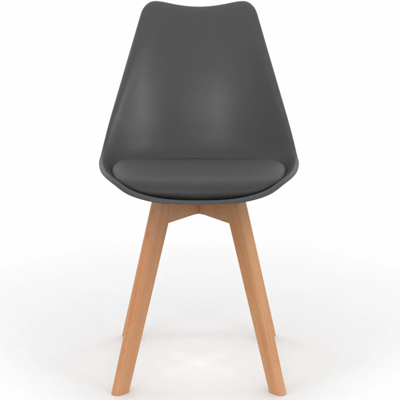 Lot de 4 chaises scandinaves grises
