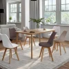 Lot de 6 chaises scandinaves mix color taupe, beige et blanc