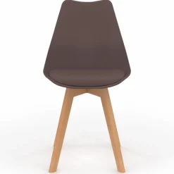 Lot de 6 chaises scandinaves mix color taupe, beige et blanc