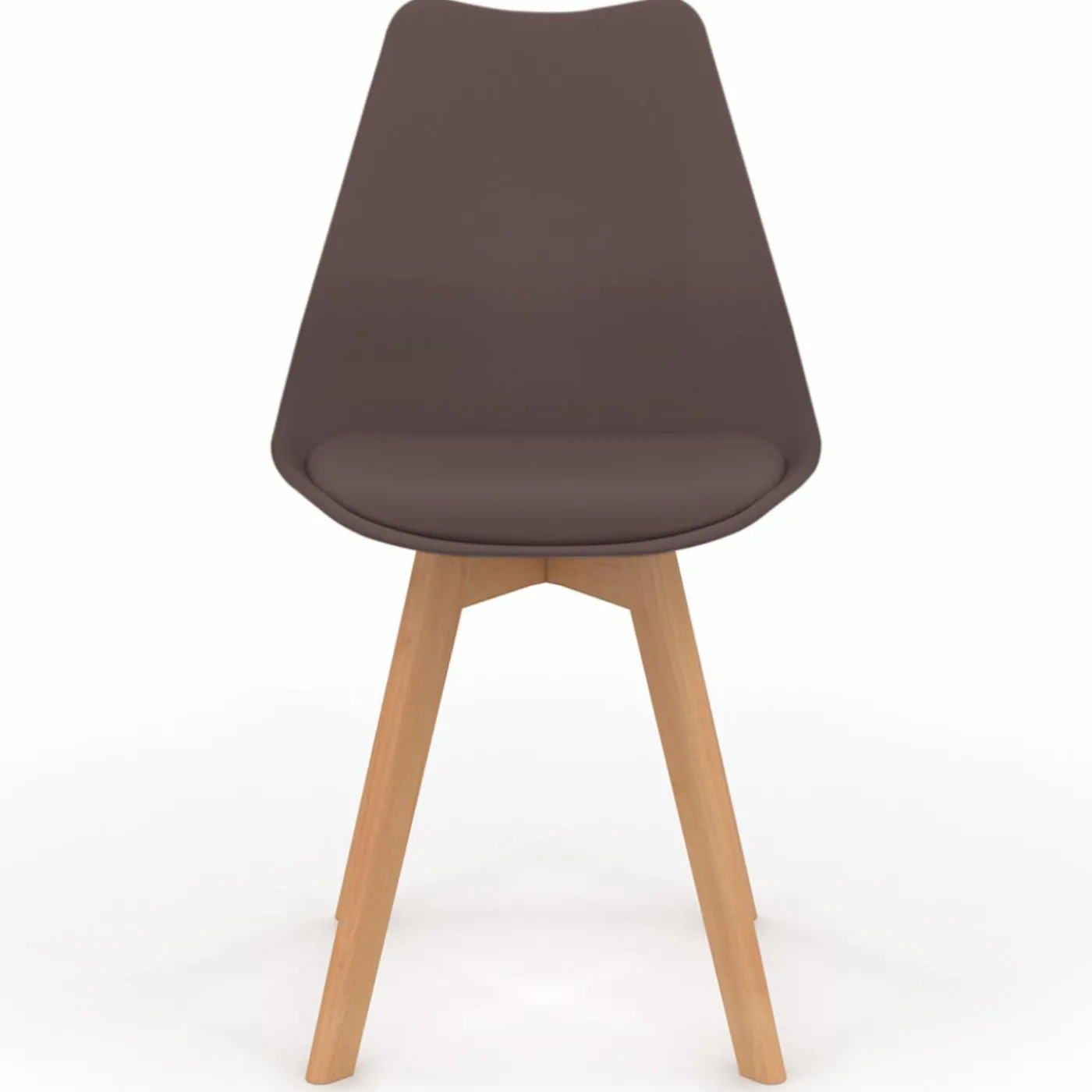 Lot de 6 chaises scandinaves mix color taupe, beige et blanc