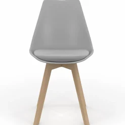 lot de 6 chaises scandinaves gris foncé et gris clair mix color