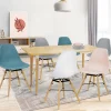 Lot de 6 chaises scandinaves couleur pastel