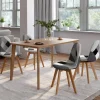 Lot de 4 chaises scandinaves patchwork noir gris blancs
