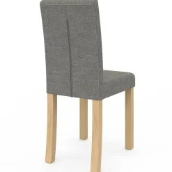 Lot de 6 chaises scandinaves capitonnées grises