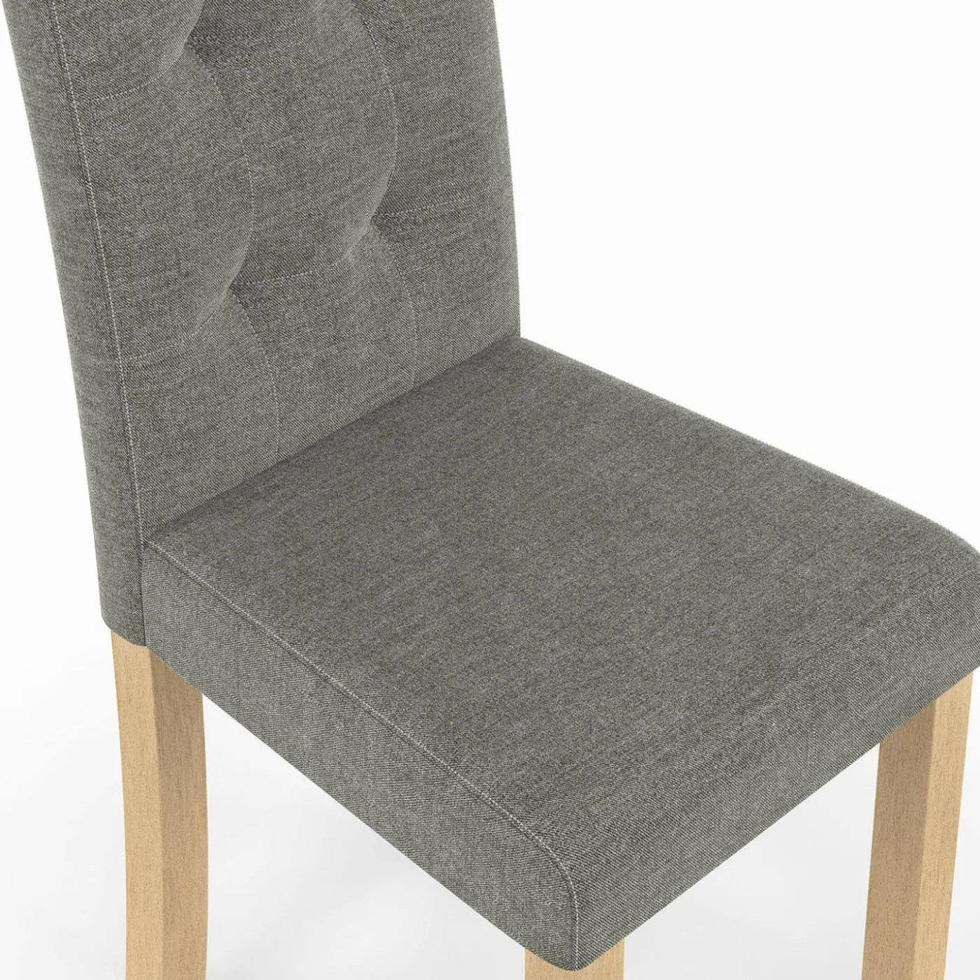 Lot de 6 chaises scandinaves capitonnées grises