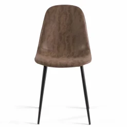 Lot de 6 chaises vintage marron pour salle à manger