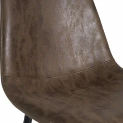 Lot de 6 chaises vintage marron pour salle à manger