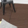 Lot de 5 dalles de terrasse rectangulaires clipsables de 60 x 30 cm