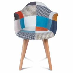 Lot de 2 fauteuils scandinaves multicolores