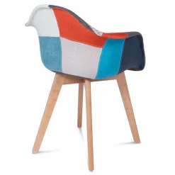 Lot de 2 fauteuils scandinaves multicolores