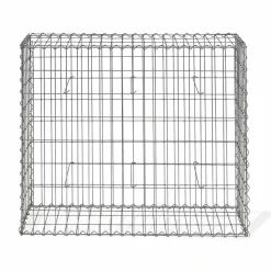 Lot de 2 gabions pour pierre 100x30x80 cm en acier pour jardin