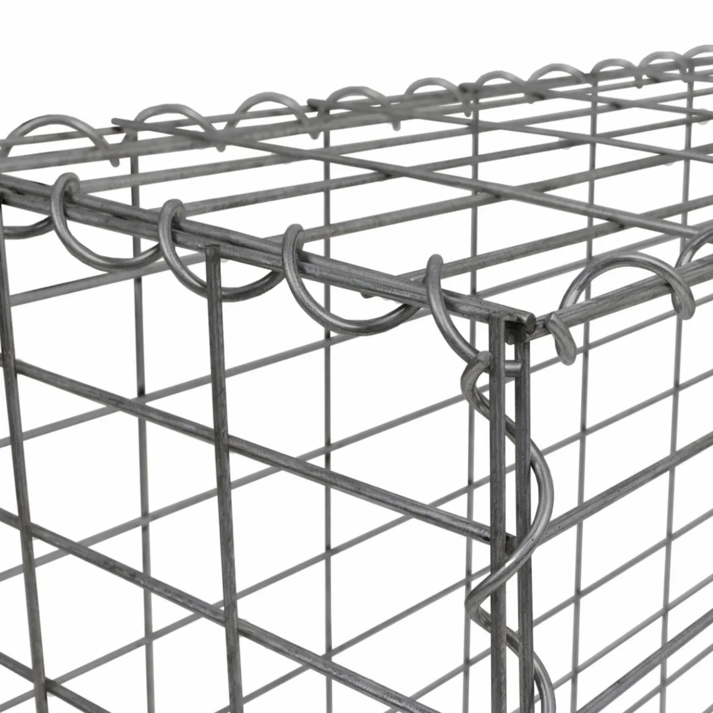 Lot de 2 gabions pour pierre 100x30x80 cm en acier pour jardin